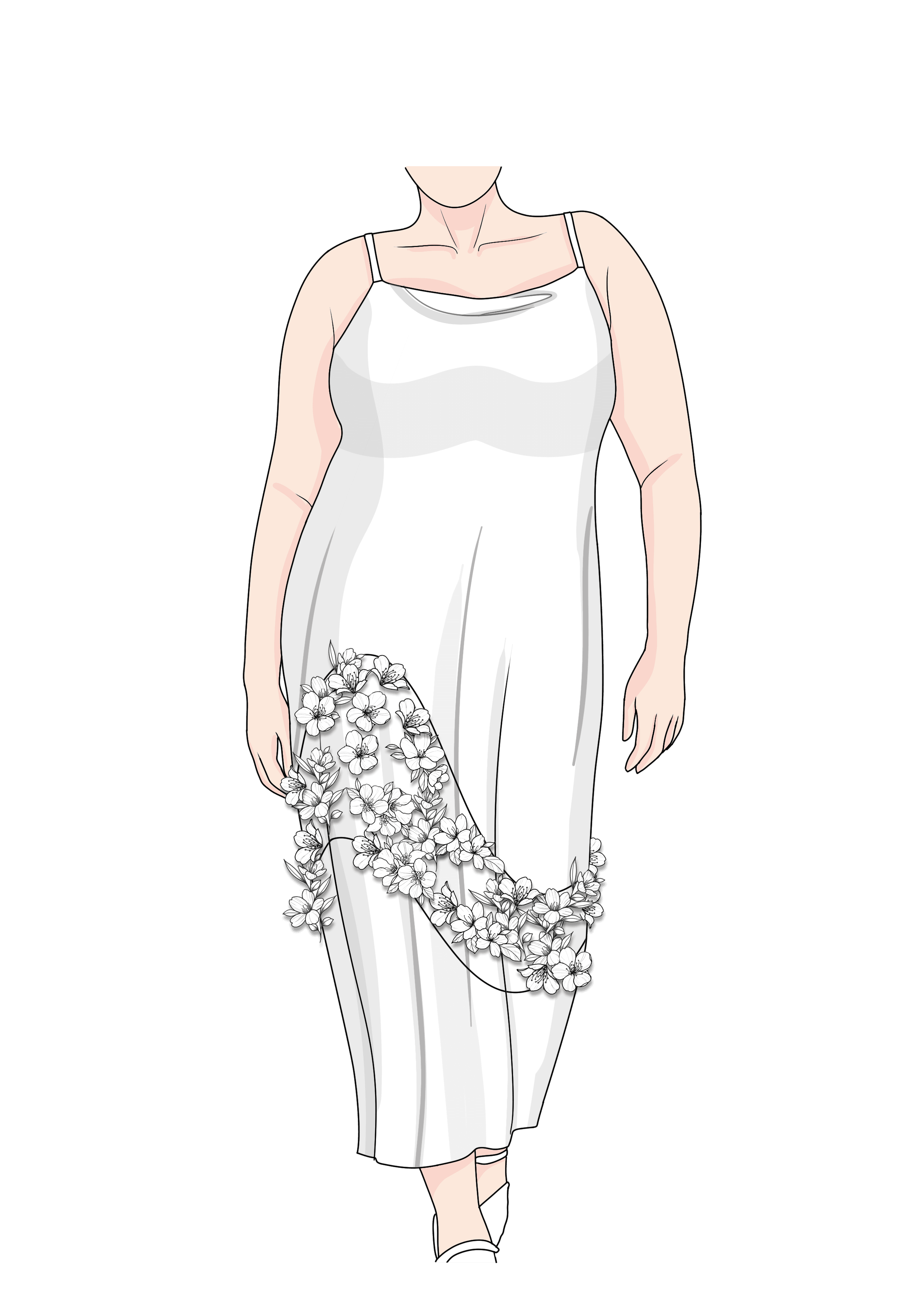 Cutout Bias Slip